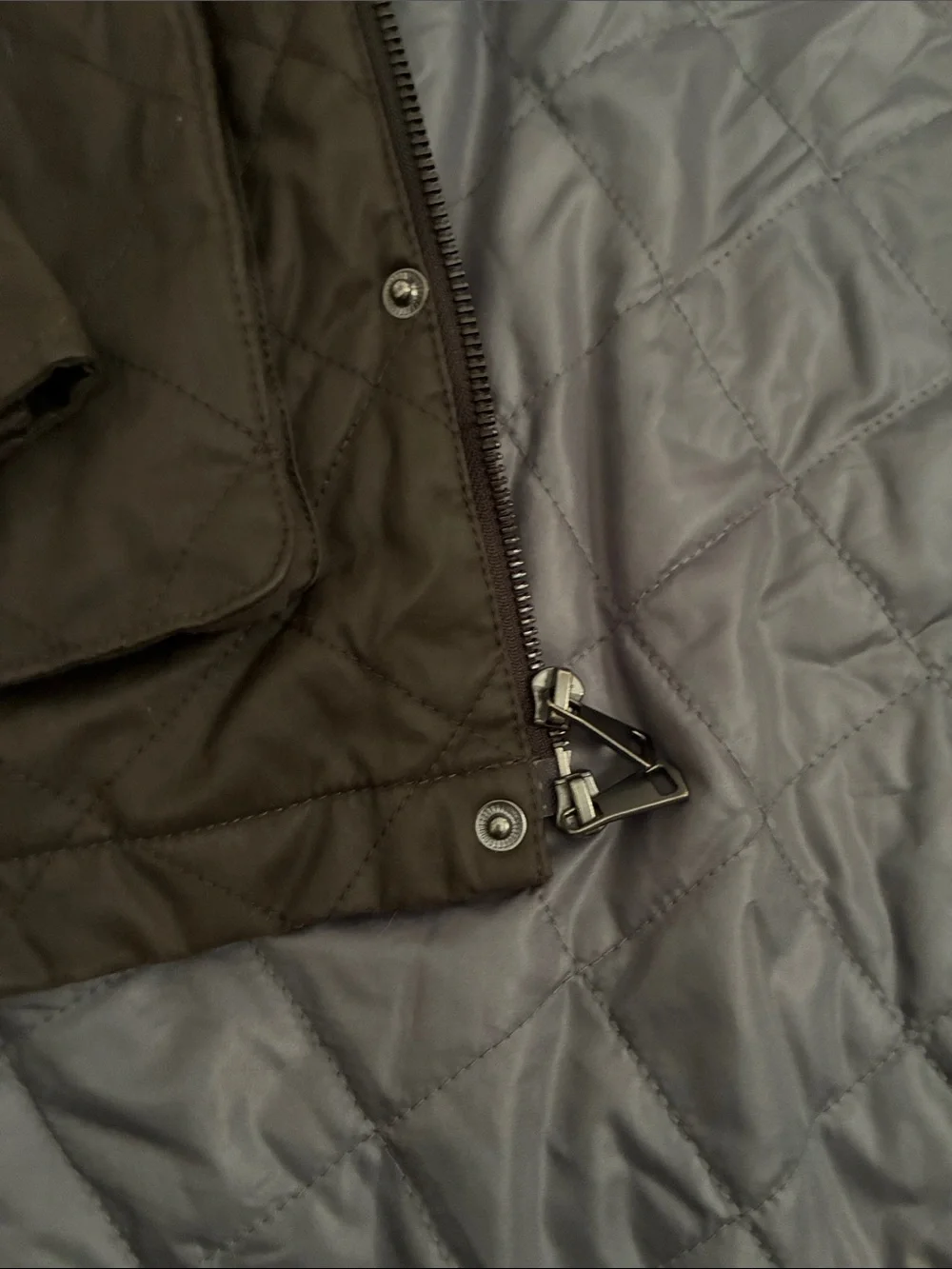 Johnnie-O Norton Quilted Snap Jacket Mens Medium Olive Green Utility Field Coat
